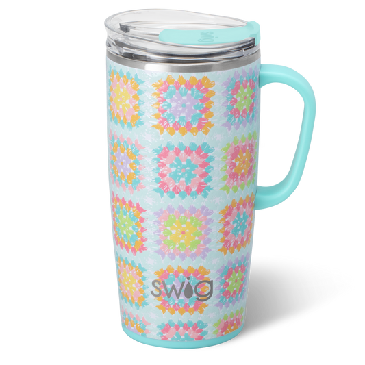 Granny Squares Travel Mug 22oz