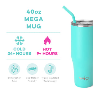 Swig Life  Aqua Mega Mug (40oz)