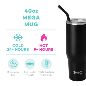 Black Swig Life Mega Mug (40oz)