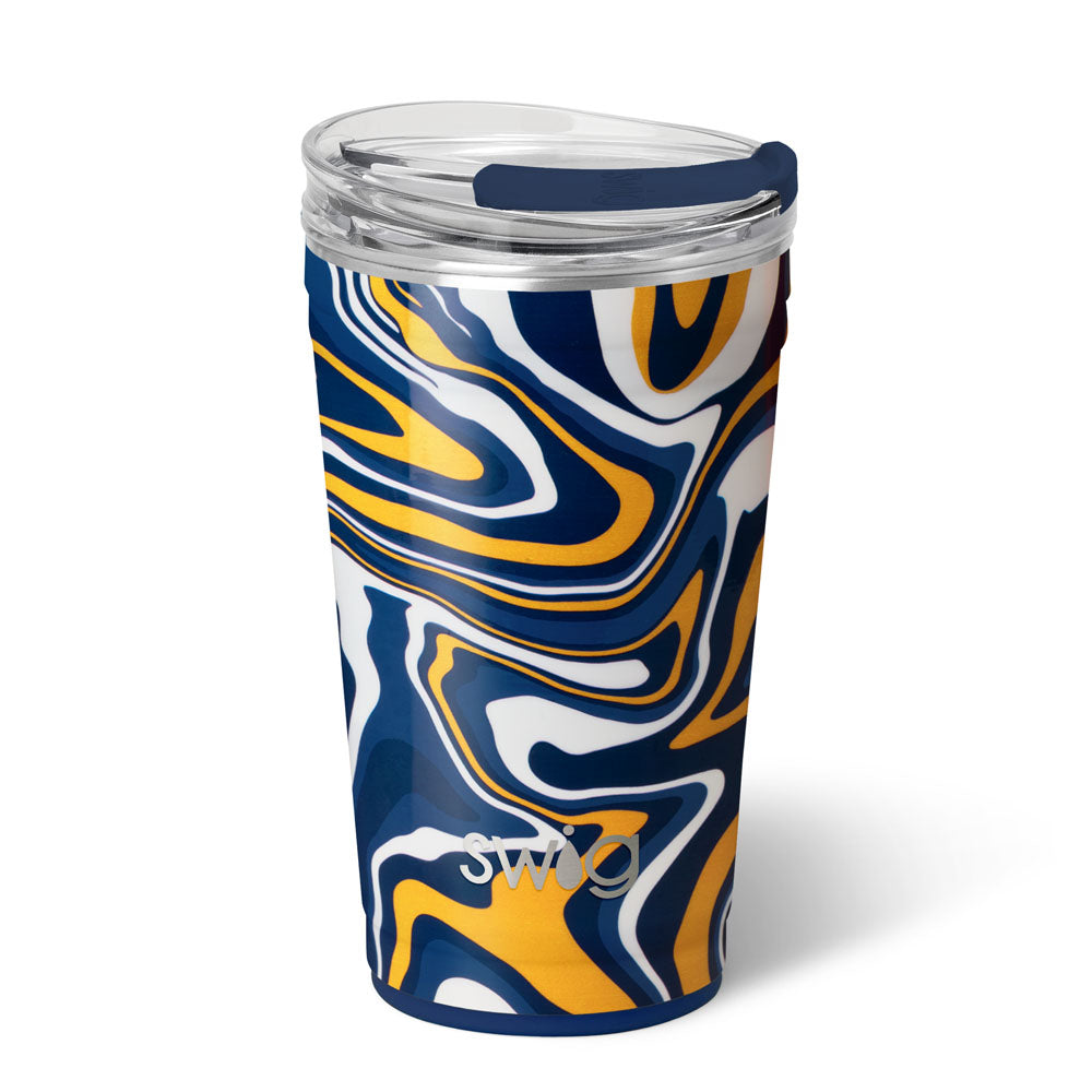 Swig Life Fanzone Navy + Yellow Party Cup (24oz)