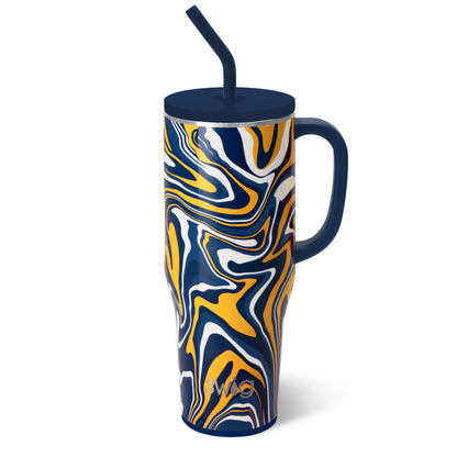 Swig Life Fanzone Navy and Yellow Mega Mug (40oz)