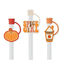 Load image into Gallery viewer, Pumpkin Spice Girl Straw Topper Set