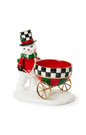 Mackenzie-Childs Cozy Christmas Snowman Cart Bowl