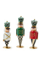 Mackenzie-Childs Cozy Christmas Tin Nutcrackers - Set of 3