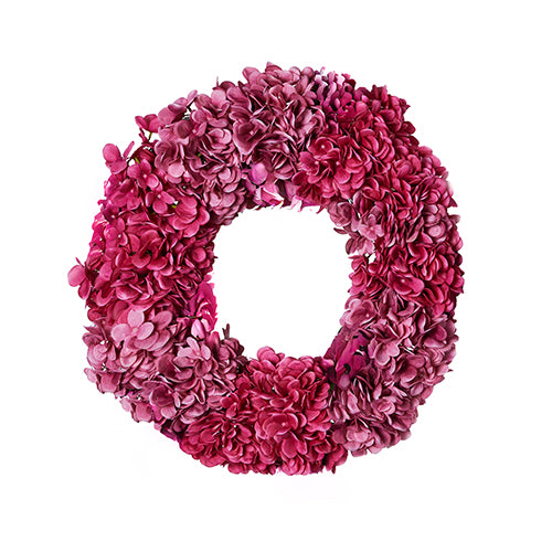 24" PINK HYDRANGEA WREATH