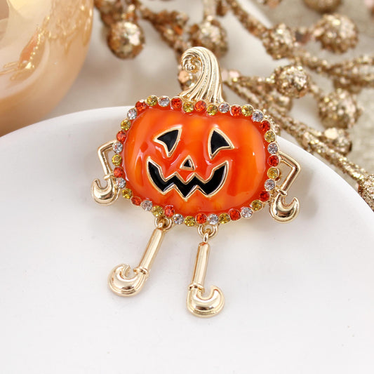 Dangle Leg Crystal Jack Pin/Pendant