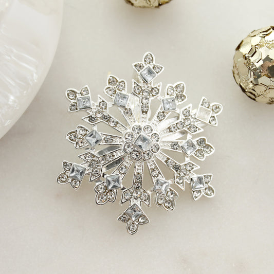 Crystal Snowflake Christmas Pin/Pendant | Wear It 2 Ways!