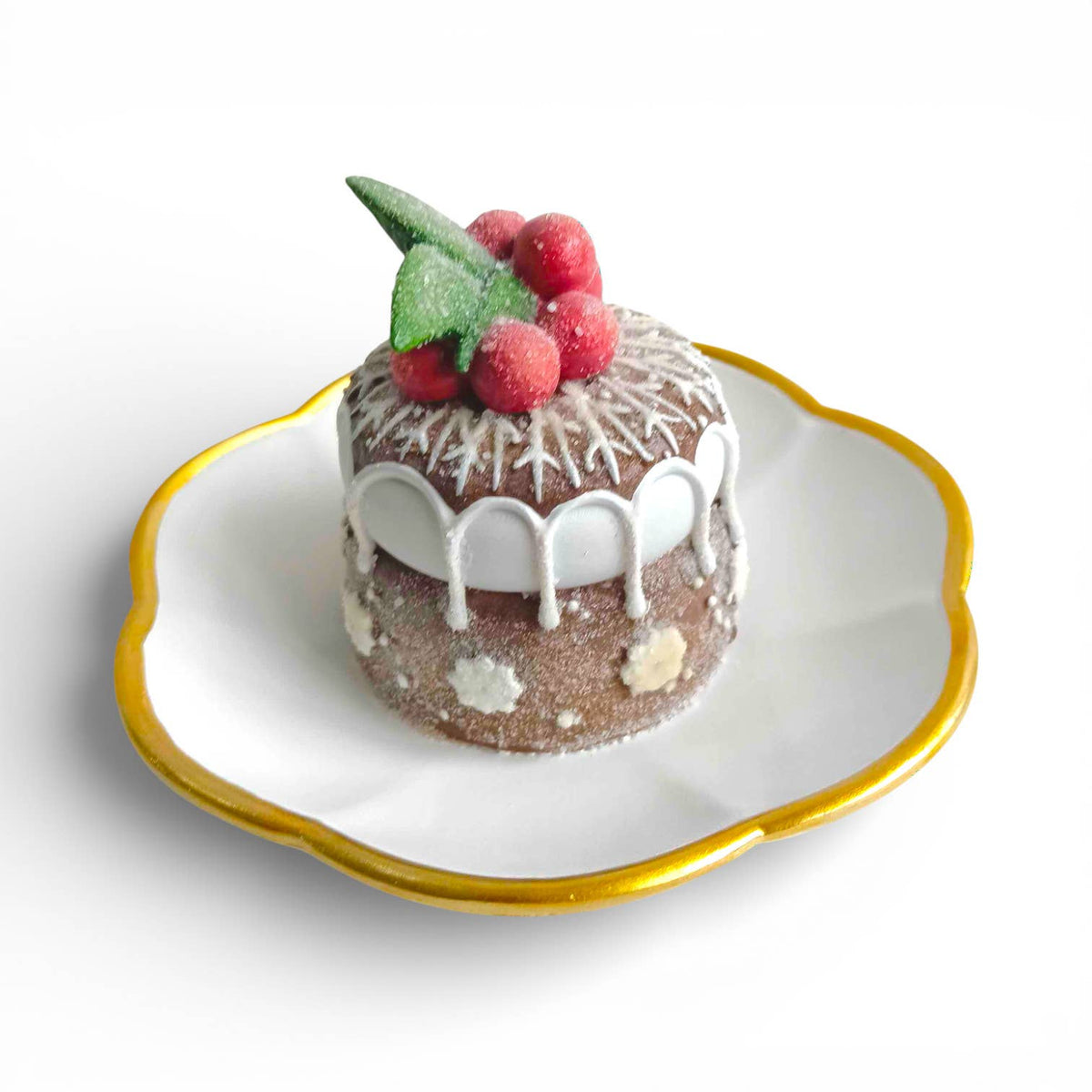 5in Gingerbread Cake Dessert Clip On Lite Up Min/6