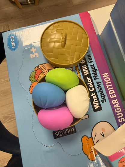 Viral Mini Dumpling Bun Squishy Set – 4 Mystery Mini Squishi