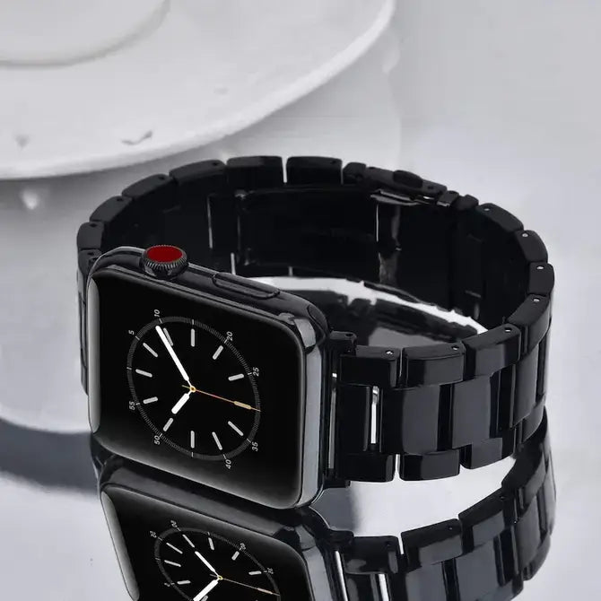 Resin Bracelet Light Weight Bands for Apple Watch: 38/40/41mm / Black