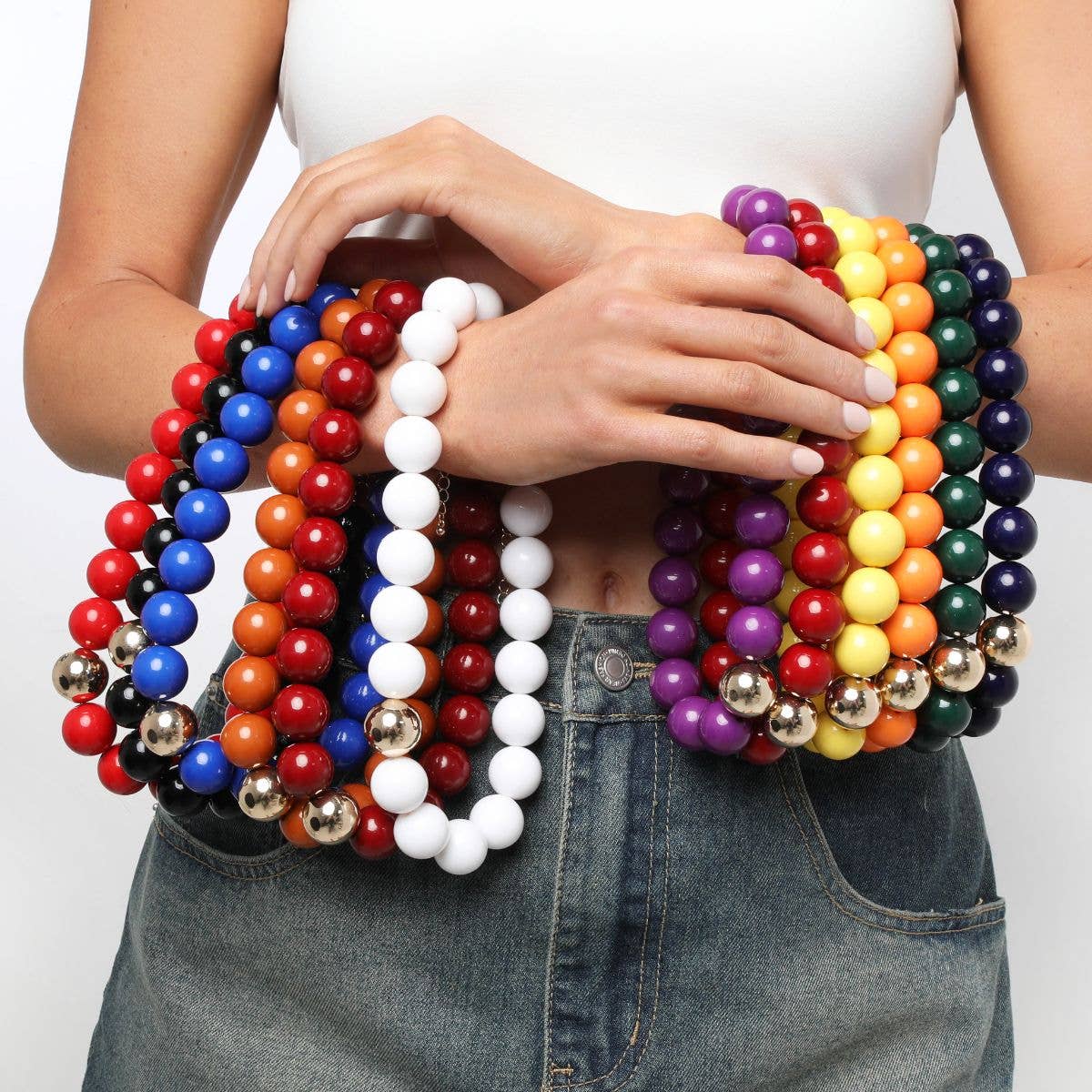 Marjorie Game Day Beaded Necklace