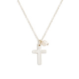 Dainty Cross Necklace - Silver