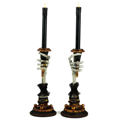 Skeleton Hand Candle Holders Set of 2 by Katherines Collection