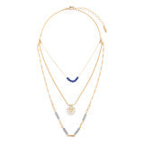 Beaded Love Necklace - Indigo