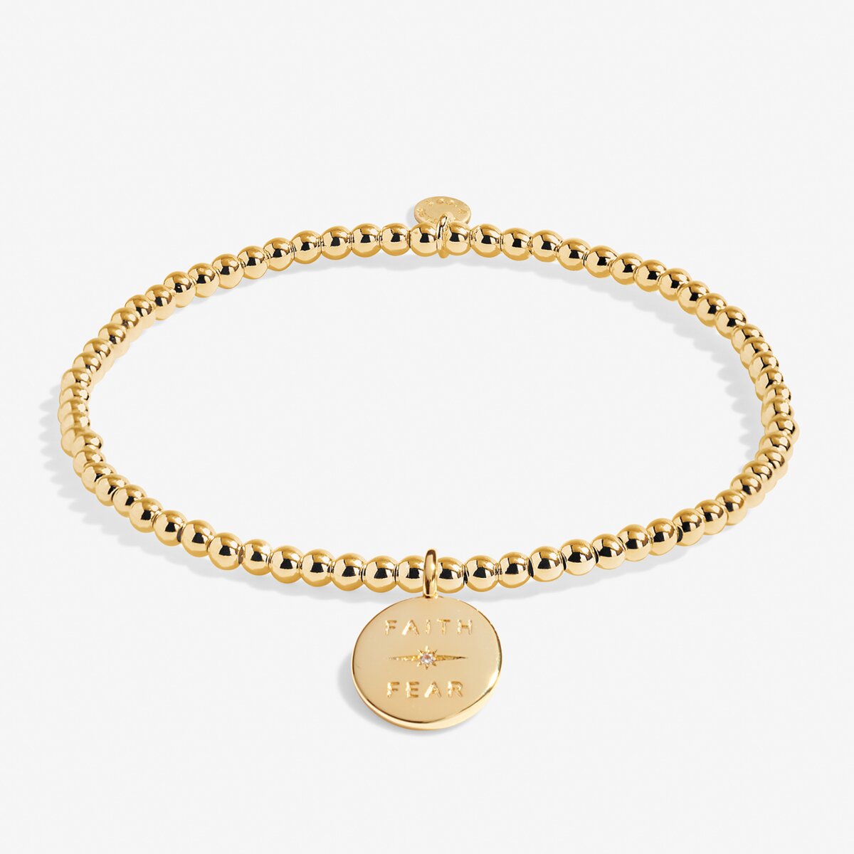 A Little 'Faith Over Fear' Bracelet in Gold-Tone Plating