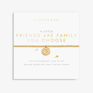 A Little 'Friends Are Family You Choose' Bracelet in Gold-Tone Plating