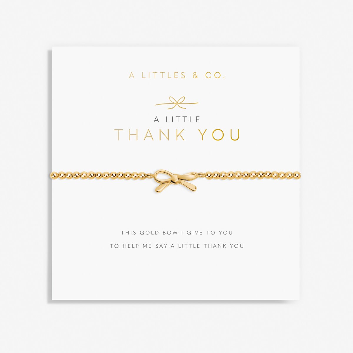 A Little 'Thank You' Bracelet in Gold-Tone Plating