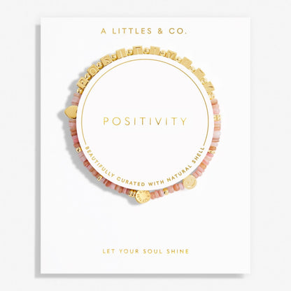 Happy Little Moments 'Positivity' Bracelet In Silver Plating