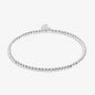 A Little 2.5mm Bead Stacking Bracelet In Silver Plating