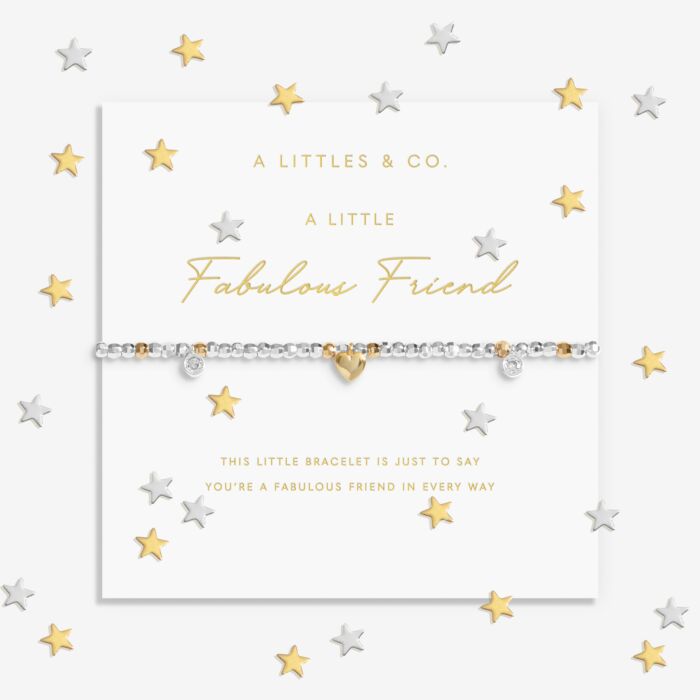 Sparkle Confetti A Little 'Fabulous Friend' Bracelet In Silver And Gold-Tone Plating