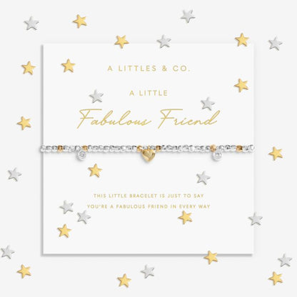 Sparkle Confetti A Little 'Fabulous Friend' Bracelet In Silver And Gold-Tone Plating