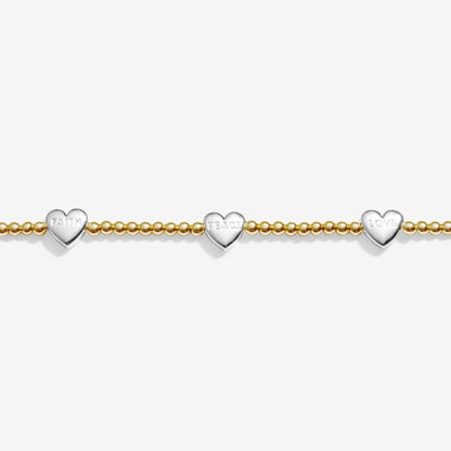 A Little 'Faith, Peace, Love' Bracelet In Silver And Gold-Tone Plating