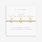 A Little 'Faith, Peace, Love' Bracelet In Silver And Gold-Tone Plating