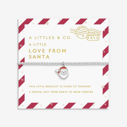 Kids' Love From Santa 'Love From Santa' Bracelet In Silver Plating