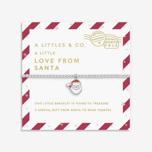 Kids' Love From Santa 'Love From Santa' Bracelet In Silver Plating