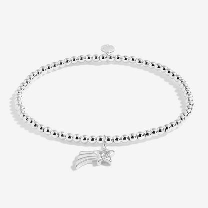 Kids' Love From Santa 'Make A Christmas Wish' Bracelet In Silver Plating