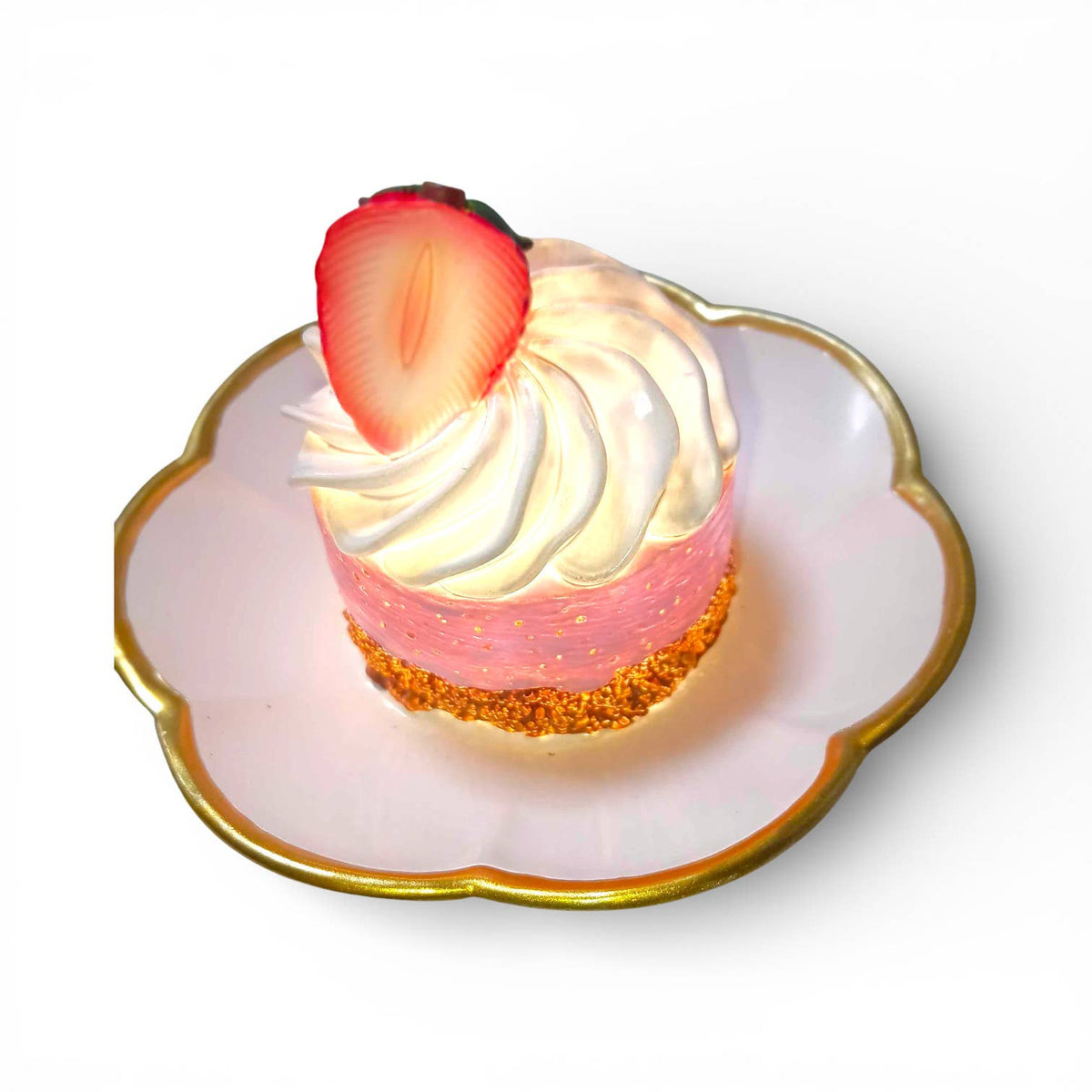 5in Strawberry Pie Dessert Clip On Lite Up Min/6