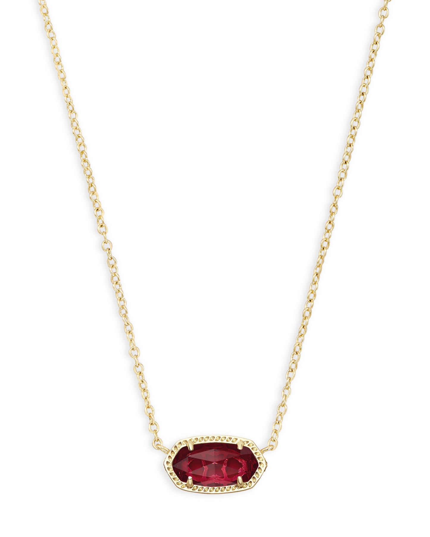 ELISA SHORT PENDANT NECKLACE GOLD CLEAR BERRY