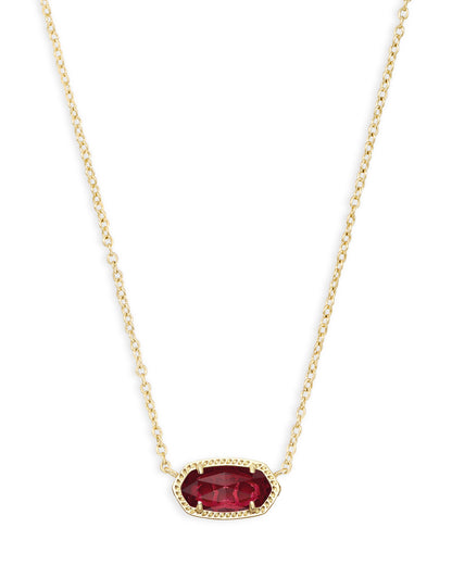 ELISA SHORT PENDANT NECKLACE GOLD CLEAR BERRY