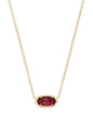 ELISA SHORT PENDANT NECKLACE GOLD CLEAR BERRY