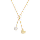 Lariat Charm Necklace - Paw and Heart