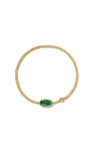 GRAYSON STRETCH BRACELET GOLD EMERALD ILLUSION