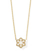 SNOWFLAKE SHORT PENDANT NECKLACE GOLD