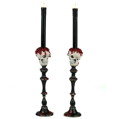 Skull Candlesticks Set of 2