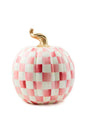 Mackenzie-Childs Bubblegum Pink Check Large Pumpkin