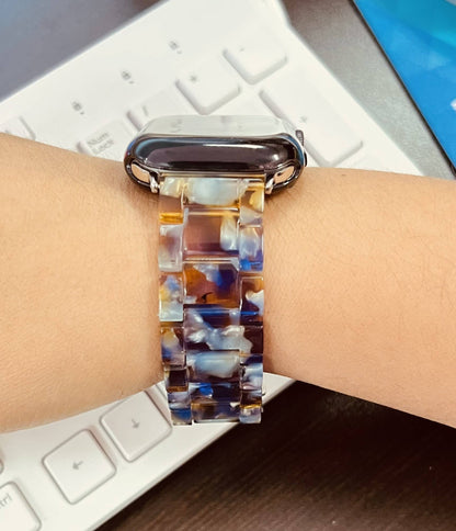 Resin Bracelet Light Weight Bands for Apple Watch: 38/40/41mm / Black