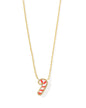 CANDY CANE SHORT PENDANT NECKLACE GOLD IVORY MOTHER OF PEARL