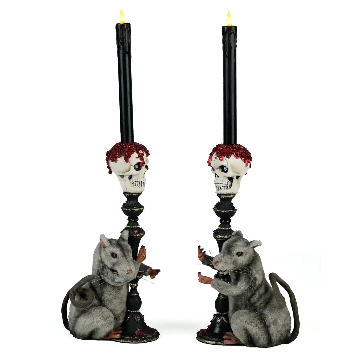 Rat Candlestick Holders Set of 2