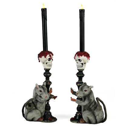 Rat Candlestick Holders Set of 2