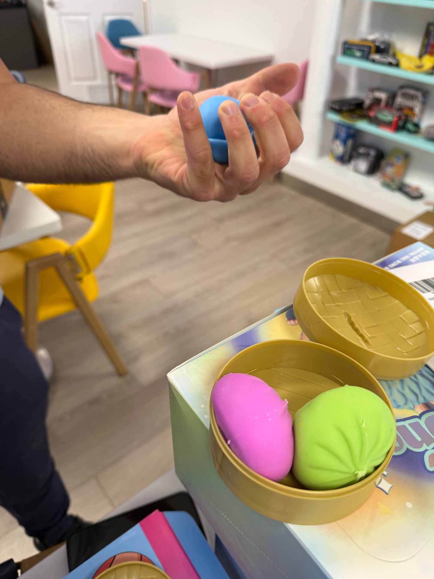 Viral Mini Dumpling Bun Squishy Set – 4 Mystery Mini Squishi