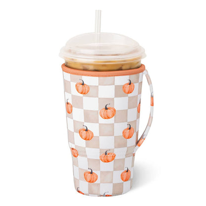Pumpkin Check Iced Cup Coolie (Large)