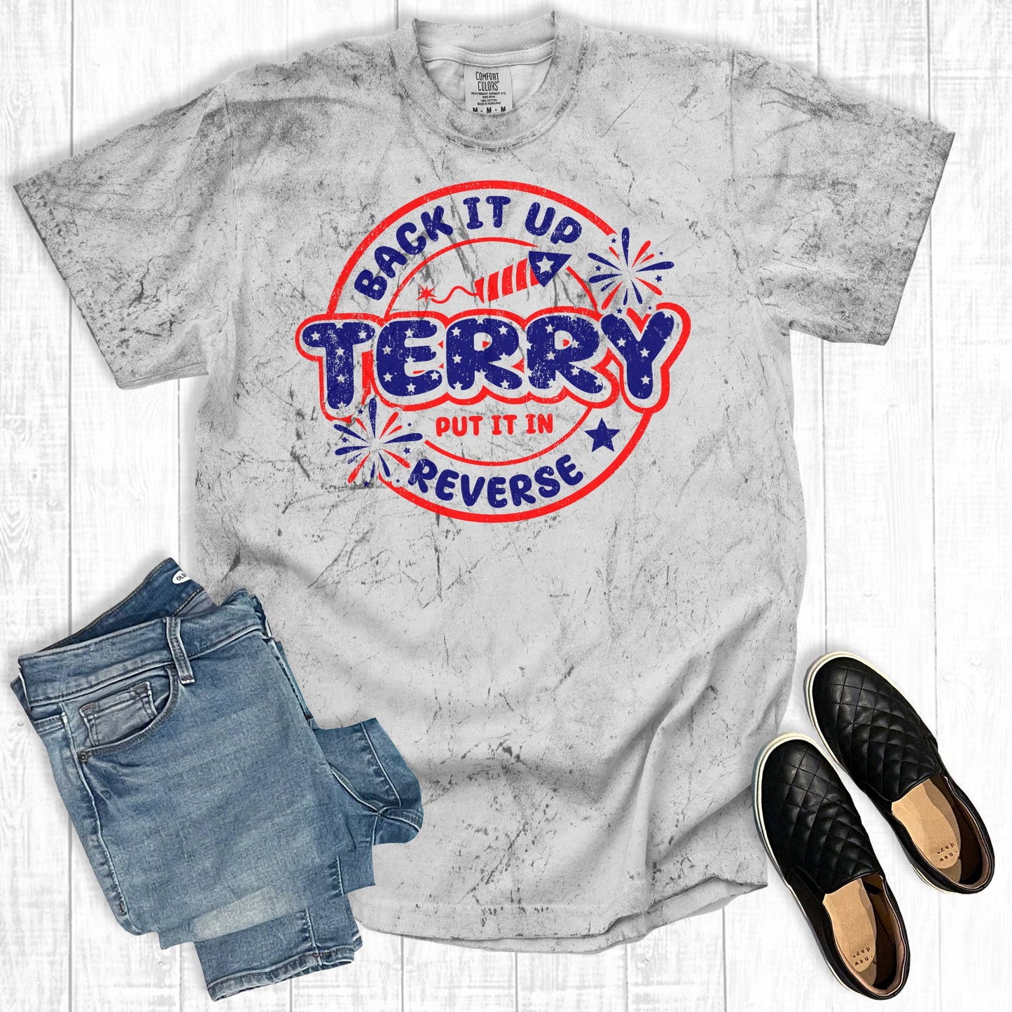 4th Of July Back It Up Terry Comfort Colors Graphic Tee