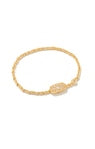 GRAYSON CRYSTAL STRETCH BRACELET GOLD WHITE CRYSTAL