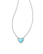 ARI HEART PENDANT NECKLACE SILVER TURQUOISE MAGNESITE