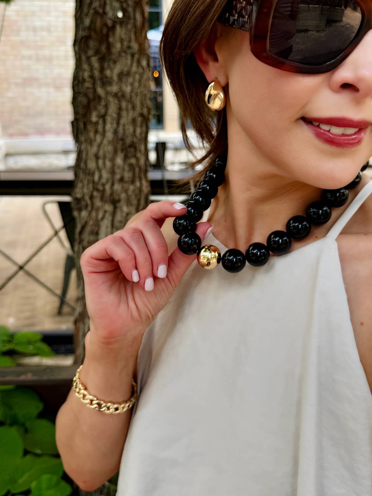 Marjorie Game Day Beaded Necklace