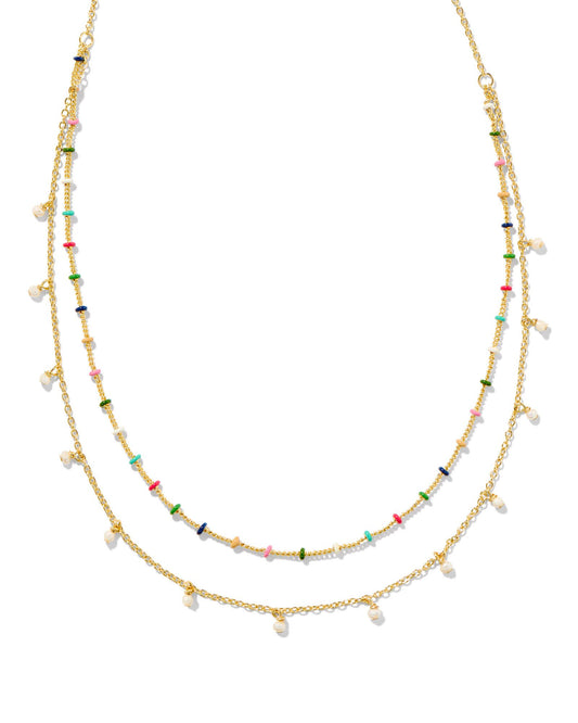 EVE MULTI STRAND NECKLACE GOLD MULTI MIX